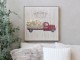 Vintage nástěnný obraz s autem a led světýlky Merry Bright - 60*2,5*60 cm Chic Antique