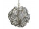 Mosazno-skleněný antik lustr Glassio - 43*51 cm/ E14/ 8W Chic Antique