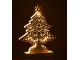 Dekorace bílý dřevěný stromek s led světýlky - 19*5*28 cm J-Line by Jolipa