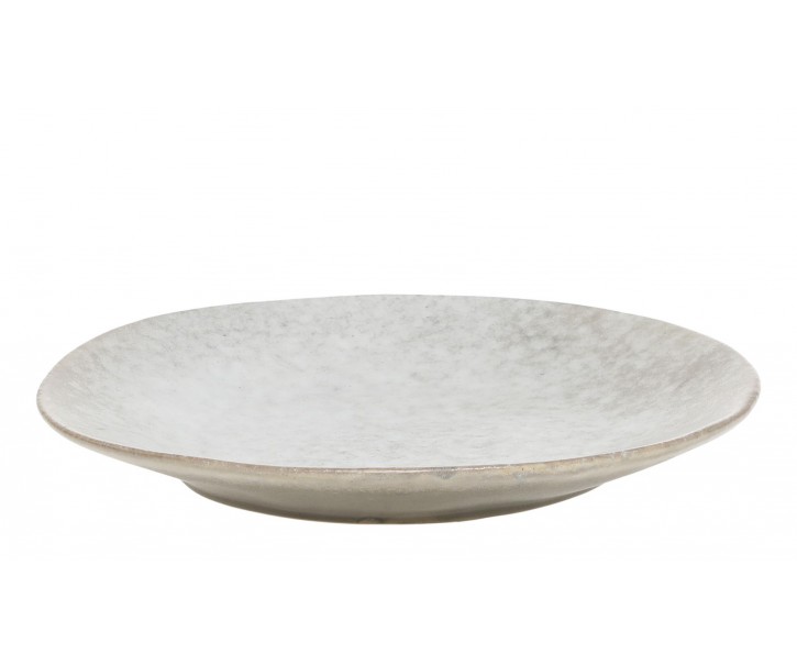 Béžovo-šedý rustikální jídelní talíř Valence Dusty Stone - Ø 27*3 cm Chic Antique