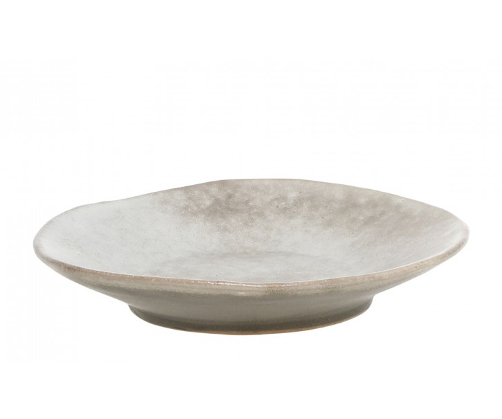 Béžovo-šedý rustikální dezertní talíř Valence Dusty Stone - Ø 19*4cm Chic Antique