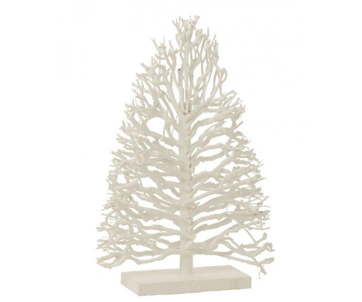 Bílý dřevěný strom na noze Teatree Wood White - 45*15*70 cm J-Line by Jolipa