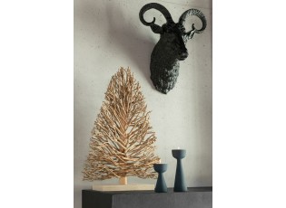Bílý dřevěný stromek na noze Teatree Wood White - 45*15*70 cm