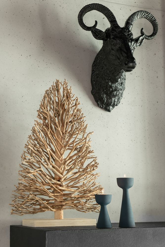 Bílý dřevěný stromek na noze Teatree Wood White - 45*15*70 cm J-Line by Jolipa Bílý dřevěný stromek na noze Teatree Wood White - 45*15*70 cm J-Line by Jolipa