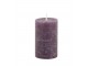 Fialová široká svíčka Macon Rustic plum - Ø 5*8cm/ 16h Chic Antique