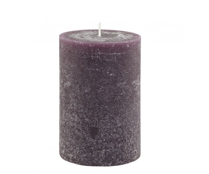 Fialová široká svíčka Macon Rustic plum - Ø 10*15cm/ 90h Chic Antique