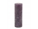 Fialová široká svíčka Macon Rustic plum - Ø 7*20cm/ 80h Chic Antique