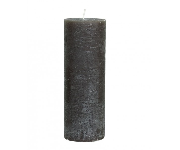 Kávová široká svíčka Macon Rustic coffee - Ø 7*20cm/ 80h Chic Antique
