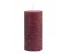 Červená široká svíčka Macon Rustic red - Ø 7*20cm/ 80h Chic Antique