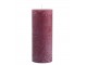 Červená široká svíčka Macon Rustic red - Ø 10*25cm/ 150h Chic Antique