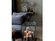 Černá antik kovová lucerna Factory XL - 42*42*72 cm Chic Antique