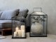 Černá antik kovová lucerna Factory XL - 42*42*72 cm Chic Antique