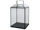 Černá antik kovová lucerna Factory XL - 42*42*72 cm Chic Antique