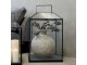 Černá antik kovová lucerna Factory XL - 42*42*72 cm Chic Antique