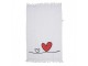 Bílý froté kuchyňský ručník se srdíčky Hearts Love - 40*66 cm Clayre & Eef