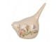 Keramická dekorace ptáček s lučními květy Flowers of Love M - 14*9*15 cm Clayre & Eef