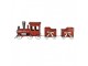 Červená antik kovová dekorace vláček Train - 94*18*28 cm Clayre & Eef