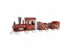 Červená antik kovová dekorace vláček Train - 94*18*28 cm Clayre & Eef