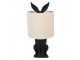 Černá stolní lampa králík s bílým stínidlem Rabbi - Ø 20*43 cm Clayre & Eef