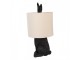 Černá stolní lampa králík s bílým stínidlem Rabbi - Ø 20*43 cm Clayre & Eef
