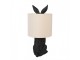 Černá stolní lampa králík s bílým stínidlem Rabbi - Ø 20*43 cm Clayre & Eef