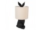 Černá stolní lampa králík s bílým stínidlem Rabbi - Ø 20*43 cm Clayre & Eef
