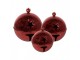 Set 3ks červená dekorace rolnička Bell - Ø 62 / Ø 52 / Ø 42 cm Clayre & Eef