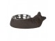 Miska pro kočky ve tvaru hnědé litinové kočky - 32*23*10 cm / 325 ml Clayre & Eef