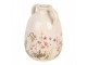 Keramická váza s oušky a lučními květy Flowers of Love L - Ø 16*22 cm Clayre & Eef