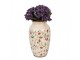 Béžová keramická váza s jahůdkami Wild Strawberries S - Ø 16*27 cm Clayre & Eef