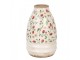 Béžová keramická váza s jahůdkami Wild Strawberries M - Ø 21*32 cm Clayre & Eef