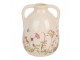 Keramická váza s oušky a lučními květy Flowers of Love M - Ø 14*18 cm Clayre & Eef