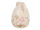 Keramická váza s oušky a lučními květy Flowers of Love M - Ø 14*18 cm Clayre & Eef