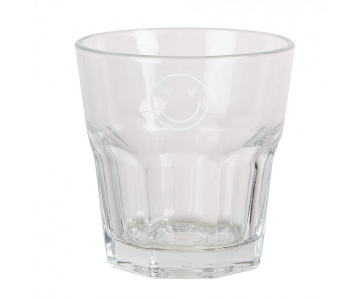 Sklenička se smajlíkem Heart & Smile - Ø 8*8 cm / 200 ml Clayre & Eef