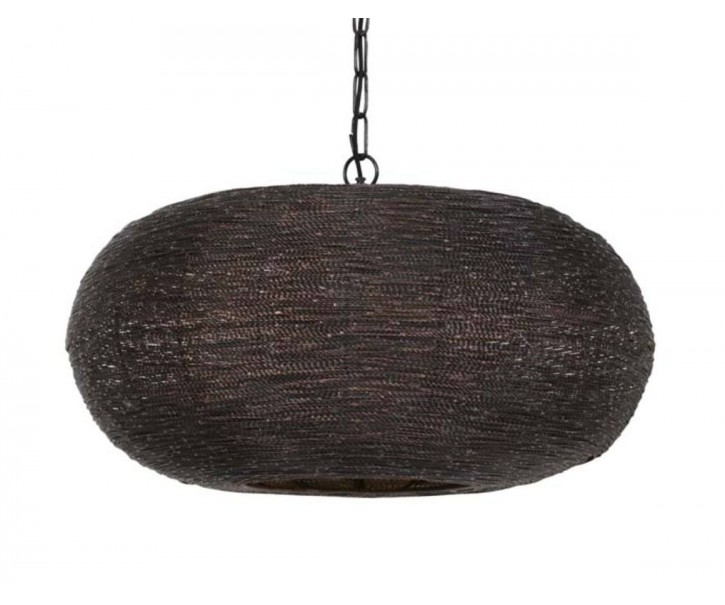 Bronzovo-hnědé závěsné kovové světlo Nadra - Ø55*27cm Light & Living