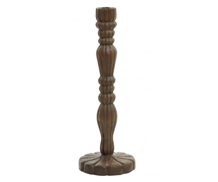 Dřevěný svícen na úzkou svíčku Jeraldo - Ø 16*45 cm Light & Living