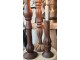 Tmavě hnědý dřevěný svícen na úzkou svíčku Tavola - Ø 11*42 cm Light & Living