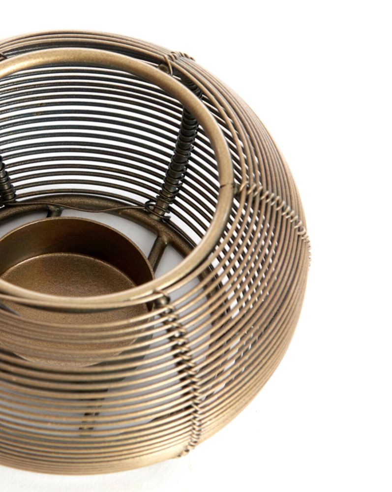 Bronzový antik kovový svícen Biano - Ø 11*7 cm Light & Living Bronzový antik kovový svícen Biano - Ø 11*7 cm Light & Living