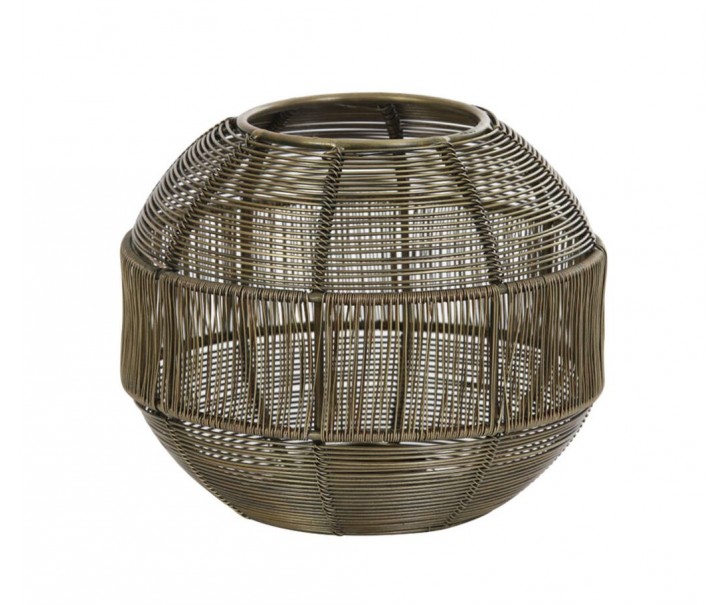 Bronzový antik kovový svícen Pilka - Ø 17*14 cm Light & Living