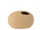 Béžová keramická oválná váza Matt Beige S - 16*10*10,6 cm J-Line by Jolipa