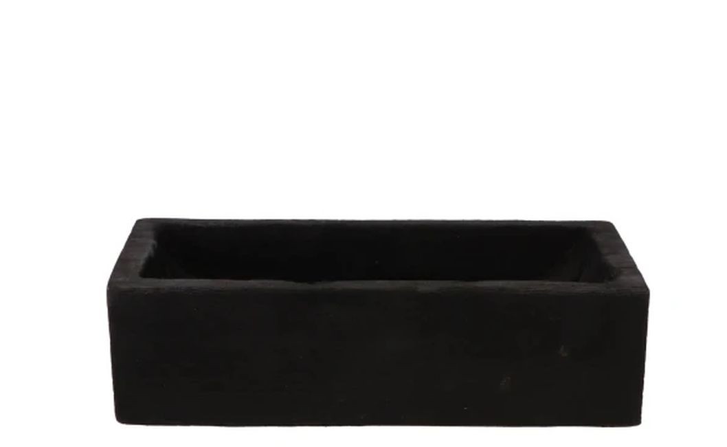 Černá dřevěná bedýnka na dekorování Paulo - 32*16*9 cm