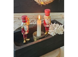 Černá dřevěná bedýnka / podnos na dekorování Paulo - 32*15*9 cm