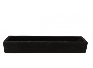 Černá dřevěná bedýnka / podnos na dekorování Paulo XL - 60*16*9 cm