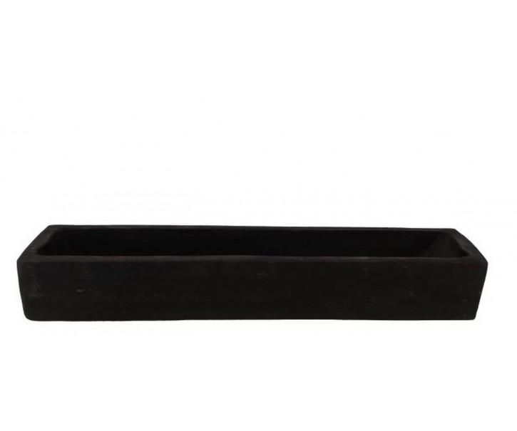Černá dřevěná bedýnka / podnos na dekorování Paulo - 32*15*9 cm daan kromhout