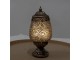 Hnědá skleněná svítící LED lucerna Balli - Ø 8*19 cm Clayre & Eef
