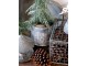 Dekorační plechový antik květináč Merry Christmas - Ø 15*16 cm Chic Antique