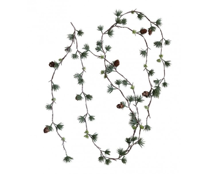Zelená vánoční cedrová girlanda se šiškami Cedar Garland - 160 cm Chic Antique