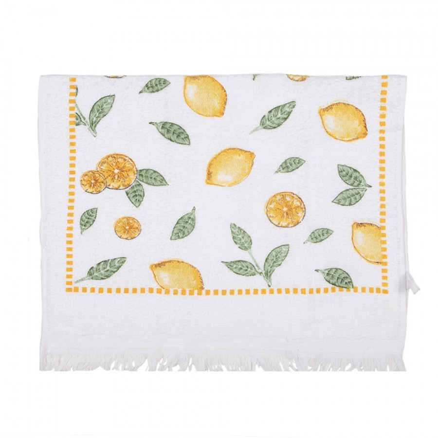 Kuchyňský froté ručník s citróny Lemons & Leafs - 40*66 cm