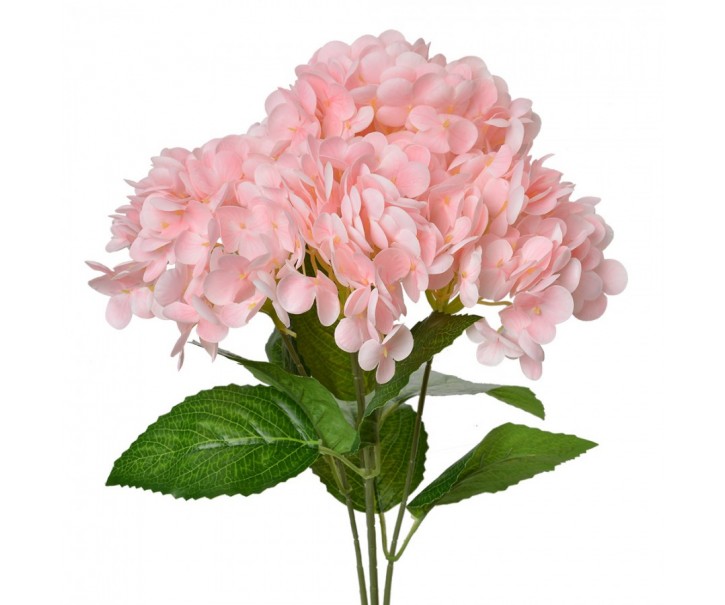 Růžová umělá květina hortenzie Hydrangea - 23*23*45 cm Clayre & Eef