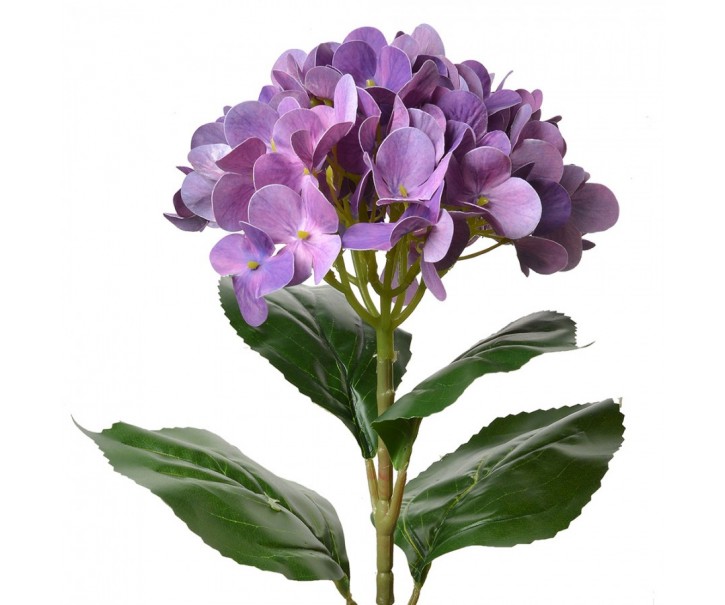 Fialová umělá květina hortenzie Hydrangea - 16*15*68 cm Clayre & Eef